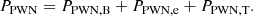 $$ \begin{aligned} P_{\rm PWN} = P_{\rm PWN,B} + P_{\rm PWN,e} + P_{\rm PWN,T}. \end{aligned} $$