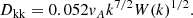 $$ \begin{aligned} D_{\rm kk} = 0.052 v_A k^{7/2} W(k)^{1/2}. \end{aligned} $$