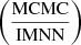 $ \left(\frac{\mathrm{MCMC}}{\mathrm{IMNN}}\right) $