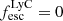 $ f^{\mathrm{LyC}}_{\mathrm{esc}} = 0 $