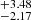 $ ^{+3.48 }_{-2.17 } $