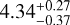 $4.34_{ - 0.37}^{ + 0.27}$