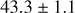 ${43.3 \pm 1.1}$