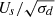 $ {U\!}_s/\sqrt{\sigma_d} $
