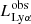 $ L_{\mathrm{Ly}\alpha}^{\mathrm{obs}} $
