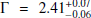 $ \Gamma = 2.41^{+0.07}_{-0.06} $