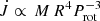 $ \dot{J}\propto\,M\,R^4P_{\mathrm{rot}}^{-3} $
