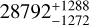 $28792_{ - 1272}^{ + 1288}$