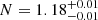 $ N=1.18^{+0.01}_{-0.01} $