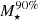 $ M_{\star}^{90\%} $