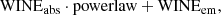 $$ \begin{aligned} \mathrm{WINE}_{\rm abs} \cdot \mathrm{powerlaw} + \mathrm{WINE}_{\rm em} ,\end{aligned} $$