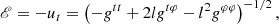 $$ \begin{aligned} \fancyscript {E} = - u_t = \left( - g^{tt} + 2 l g^{t\varphi } - l^2 g^{\varphi \varphi } \right)^{-1/2}, \end{aligned} $$