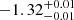 $ -1.32^{+0.01}_{-0.01} $