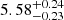 $ {5.58}_{-0.23}^{+0.24} $