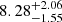 $ {8.28}_{-1.55}^{+2.06} $