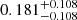 $ 0.181^{+0.108}_{-0.108} $