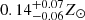 $ 0.14^{+0.07}_{-0.06} Z_\odot $