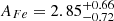 $ A_{Fe}=2.85^{+0.66}_{-0.72} $