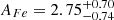 $ A_{Fe}=2.75^{+0.70}_{-0.74} $