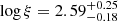 $ \log\xi=2.59^{+0.25}_{-0.18} $