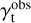 $\[\gamma_{\mathrm{t}}^{\mathrm{obs}}\]$