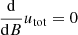 $ \frac{\mathrm{d}}{\mathrm{d}B}u_{\mathrm{tot}} = 0 $