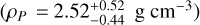 $\[(\rho_P=2.52_{-0.44}^{+0.52} \mathrm{~g} \mathrm{~cm}^{-3})\]$
