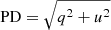 $ \mathrm{PD}=\sqrt{q^2+u^2} $
