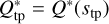 $Q_{{\rm{tp}}}^* = {Q^*}\left( {{s_{{\rm{tp}}}}} \right),$