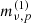 $ m_{\nu,p}^{(1)} $