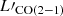 $ L\prime_{\mathrm{CO}(2{-}1)} $