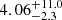 $ \phantom{0}4.06^{+11.0}_{-2.3} $