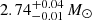 $ 2.74^{+0.04}_{-0.01}\,M_\odot $