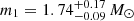 $ m_1 = 1.74^{+0.17}_{-0.09}\, M_\odot $