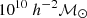 $ 10^{10} \ h^{-2} \mathcal{M}_{\odot} $
