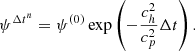$$ \begin{aligned} \psi ^{\Delta t^n} = \psi ^{(0)}\exp \left(-\frac{c_h^2}{c_p^2}\Delta t\right). \end{aligned} $$