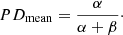 $$ \begin{aligned} PD_{\mathrm{mean}} = \frac{\alpha }{\alpha + \beta }\cdot \end{aligned} $$