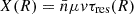 $ X(R) = \bar{n}\mu v \tau_{\mathrm{res}}(R) $