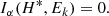 $$ \begin{aligned} I_{\alpha }(H^{*}, E_k) = 0. \end{aligned} $$