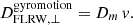 $$ \begin{aligned} D^\mathrm{gyromotion}_{\rm FLRW, \perp } = D_m\, v. \end{aligned} $$