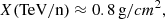 $$ \begin{aligned} X(\mathrm{TeV/n}) \approx 0.8 \, \mathrm g/cm^2, \end{aligned} $$