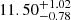 $ 11.50^{+1.02}_{-0.78} $