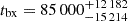 $ t_{\mathrm{bx}} = 85\,000_{-15\,214}^{+12\,182} $