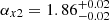 $ \alpha_{x2} = 1.86_{-0.02}^{+0.02} $