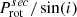 $ P_{\mathrm{rot}}^{sec} / \sin (i) $
