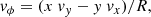 $$ \begin{aligned}&v_\phi = (x\ v_y - y\ v_x) / R, \end{aligned} $$