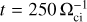 $t\~250\Omega _{{\rm{ci}}}^{ - 1}$