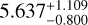 $\[5.637_{-0.800}^{+1.109}\]$