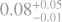 $\[0.08_{-0.01}^{+0.05}\]$