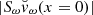 $ |S_\omega{\breve{v}}_\omega(x=0)| $
